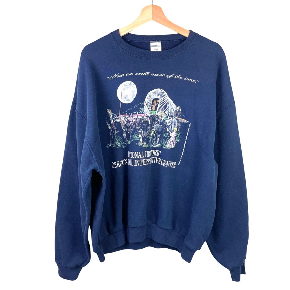 Vintage Sweater Graphic Oversized XL 90s Unisex Crew Neck Oregon